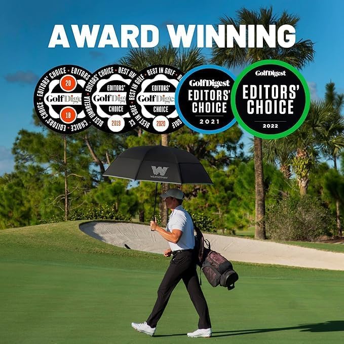 Weatherman Umbrella - Golf Umbrella - Windproof Sports Umbrella Resists Up to 55 MPH Winds - Available in 2 Sizes and 5 Colors - Image 2